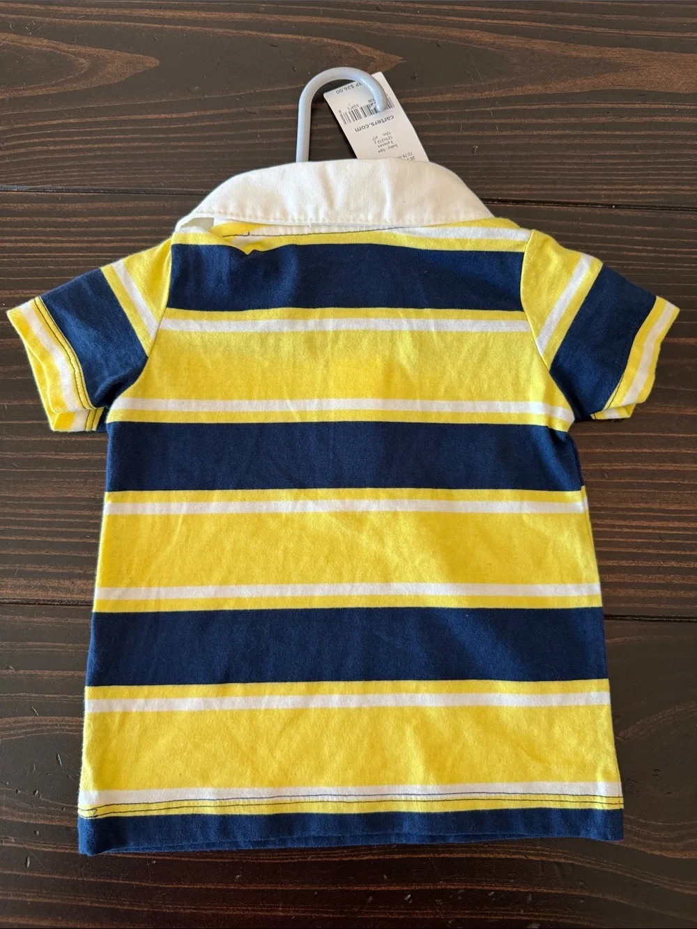 Carter's Yellow, Navy & White Striped Polo